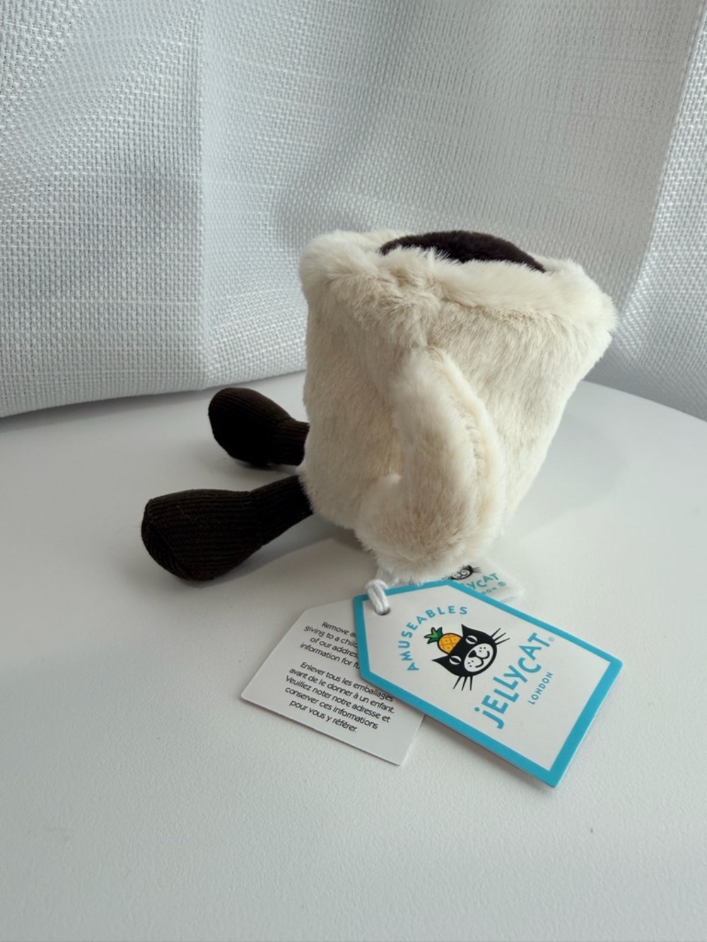 NWT Jellycat Plush Hot Espresso Mug - Cream & Brown - Picture 5 of 5
